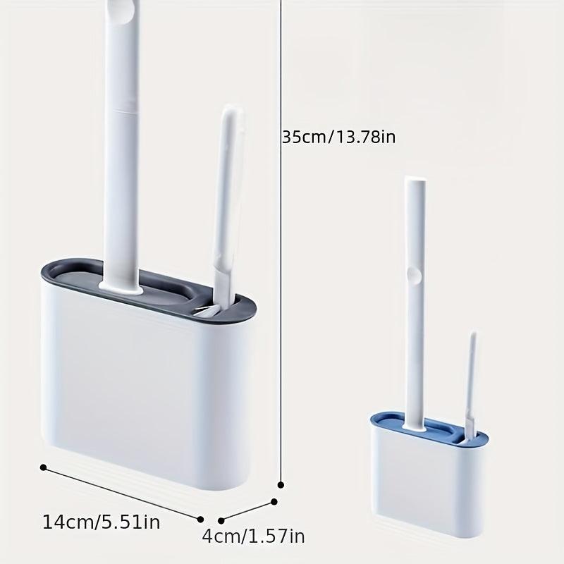 Japanese Silicone Toilet Brush Set Cleaning Brush No Dead Corners Household