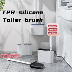 Japanese Silicone Toilet Brush Set Cleaning Brush No Dead Corners Household