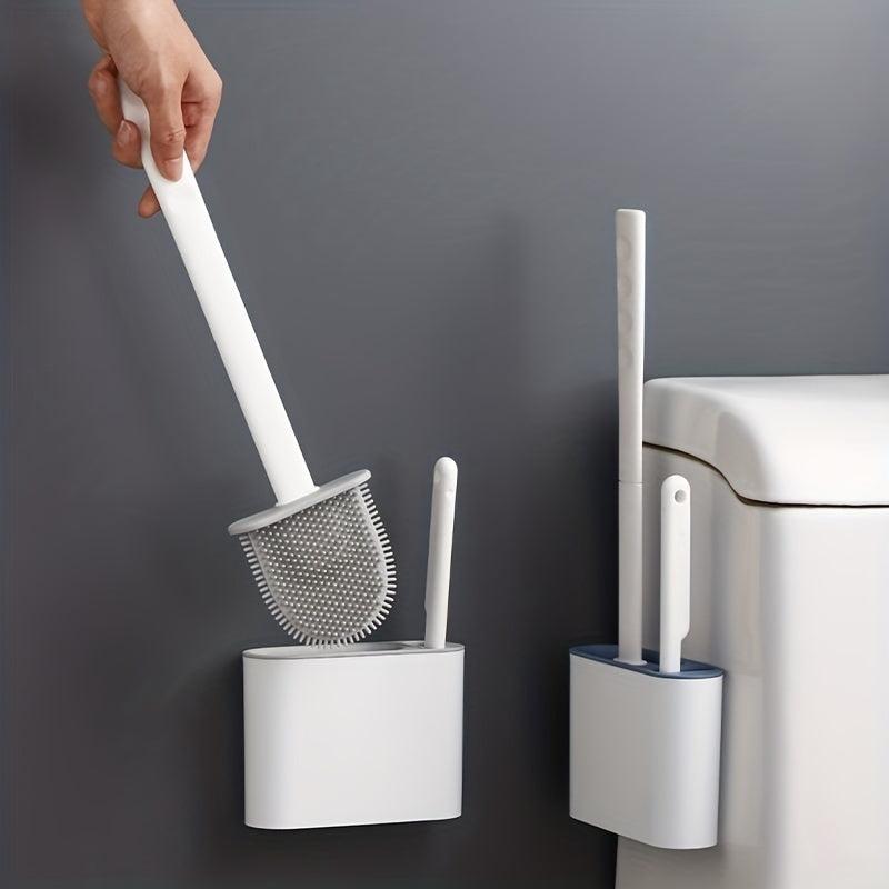 Japanese Silicone Toilet Brush Set Cleaning Brush No Dead Corners Household