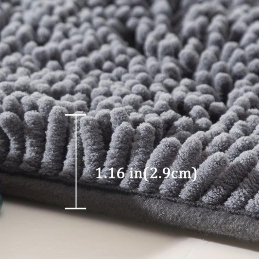 Chenille Bathroom Carpet Non Slip Soft 30in x 20in