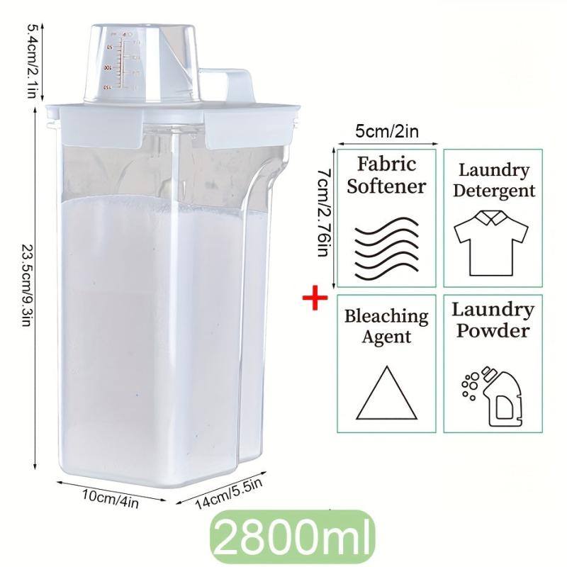 Laundry Detergent Storage Box with Lid Large Capacity Handheld Waterproof Labels