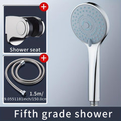 Shower Booster Handheld Shower Head Adjustable Gear Bathroom Accessory