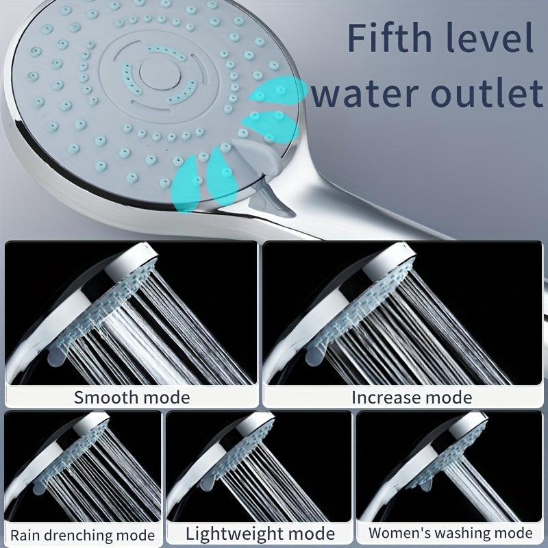 Shower Booster Handheld Shower Head Adjustable Gear Bathroom Accessory
