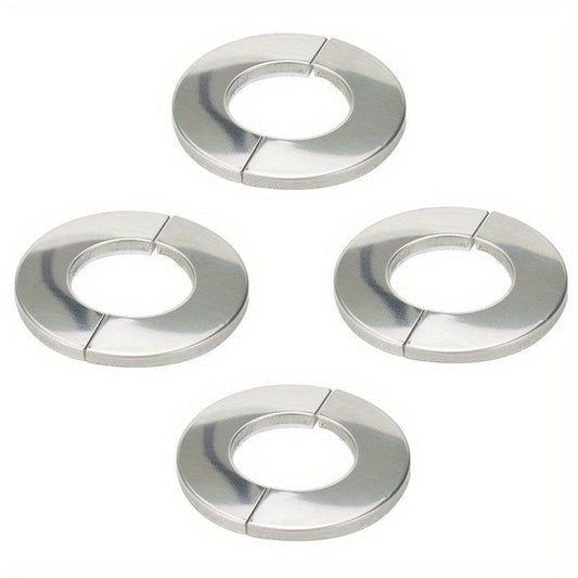 4pcs Round Escutcheon Plate 304 Stainless Steel 22mm Wall Pipe Covers