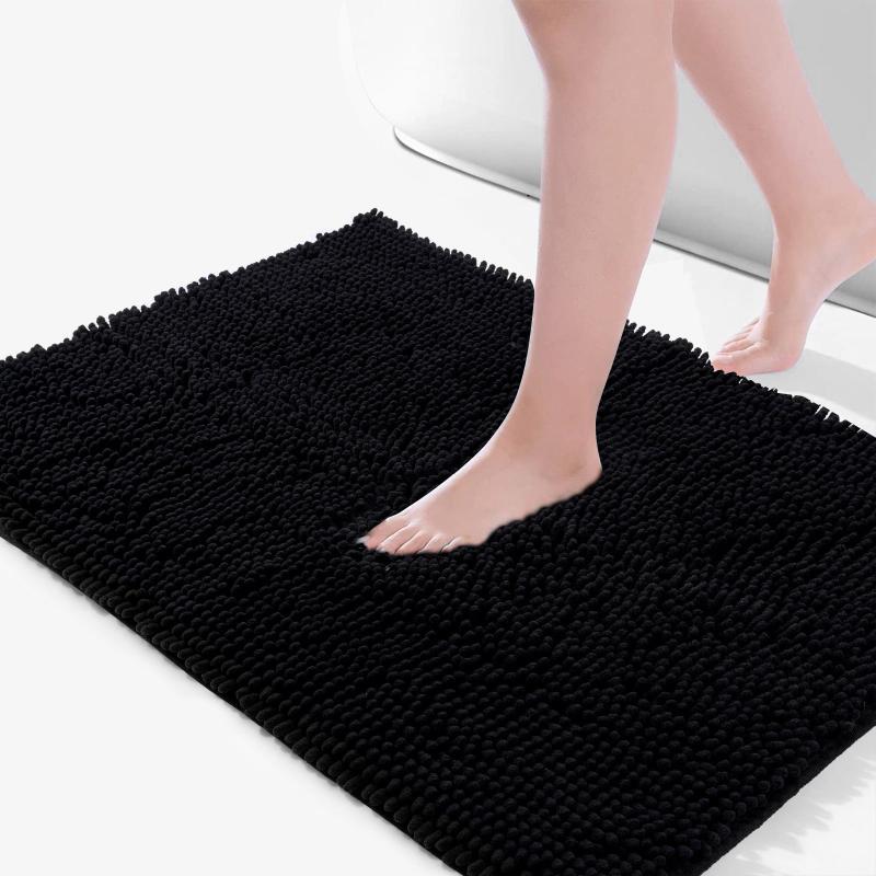 Soft Chenille Bath Rug Non Slip Absorbent Mat
