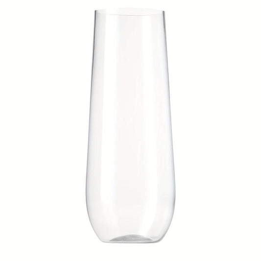 4pcs Unbreakable 9oz Stemless Champagne Flutes Clear Plastic Wine Glasses
