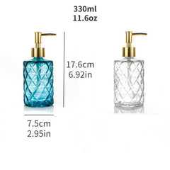 Refillable Glass Hand Sanitizer Bottle with Pump - Eco Friendly