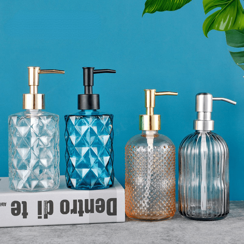 Refillable Glass Hand Sanitizer Bottle with Pump - Eco Friendly