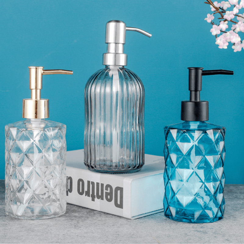 Refillable Glass Hand Sanitizer Bottle with Pump - Eco Friendly