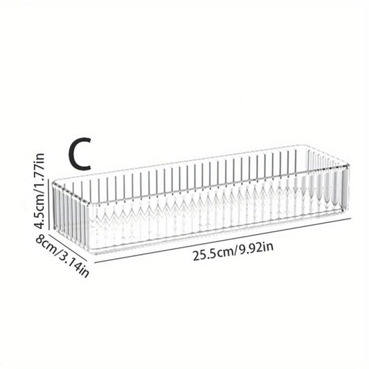 Transparent Cosmetic Storage Box with Shelf