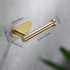 3 Pack Adhesive Toilet Paper Holder Brushed Stainless Steel