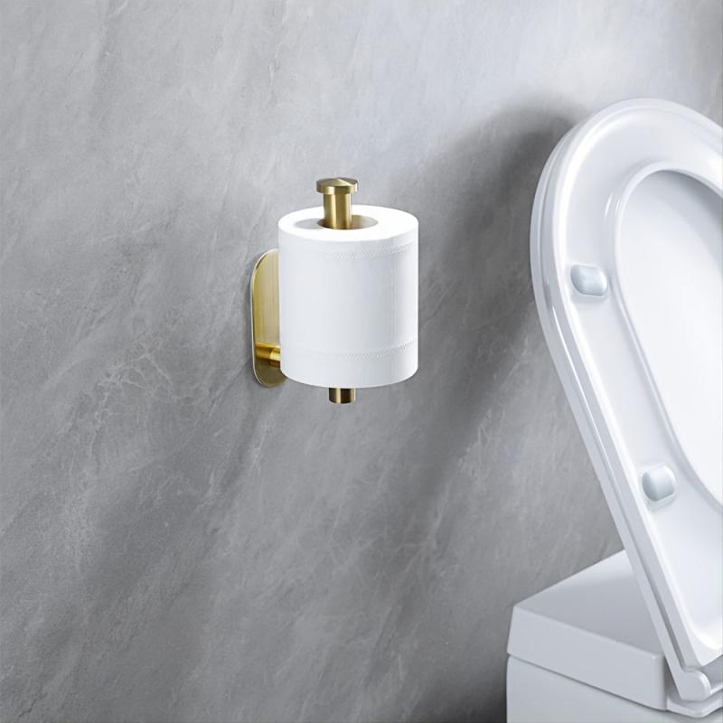 3 Pack Adhesive Toilet Paper Holder Brushed Stainless Steel