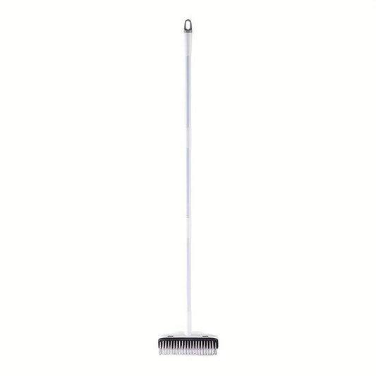 Long Handle Floor Scrub Brush Bathroom Cleaning Tool 2-in-1 Scrape & Brush
