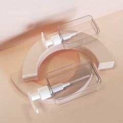 Transparent Square Soap Dispenser Countertop Lotion Bottle With Pump