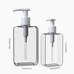 Transparent Square Soap Dispenser Countertop Lotion Bottle With Pump