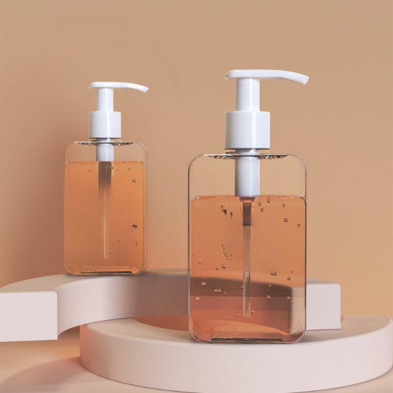 Transparent Square Soap Dispenser Countertop Lotion Bottle With Pump