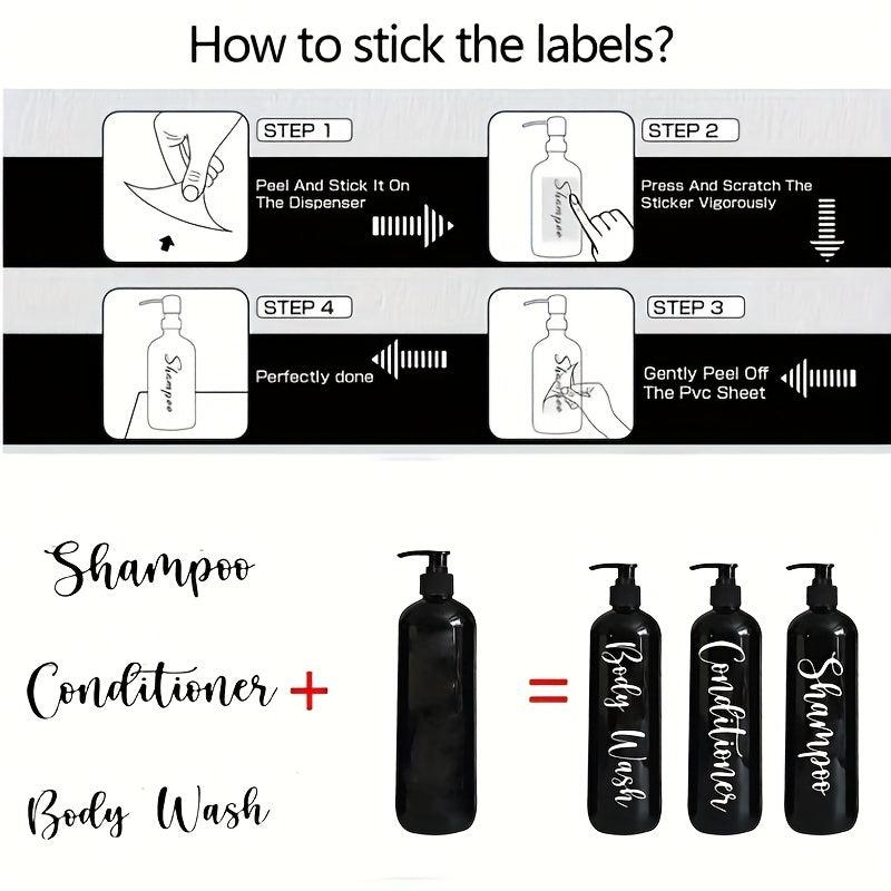 3pcs Refillable Countertop Soap Dispenser Bottle Lotion Pump Bathroom Set