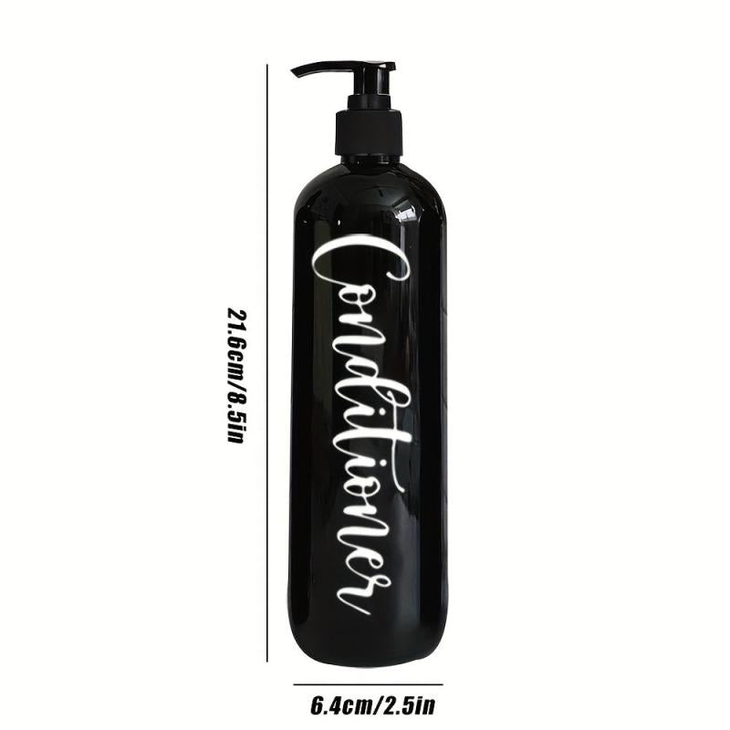 3pcs Refillable Countertop Soap Dispenser Bottle Lotion Pump Bathroom Set