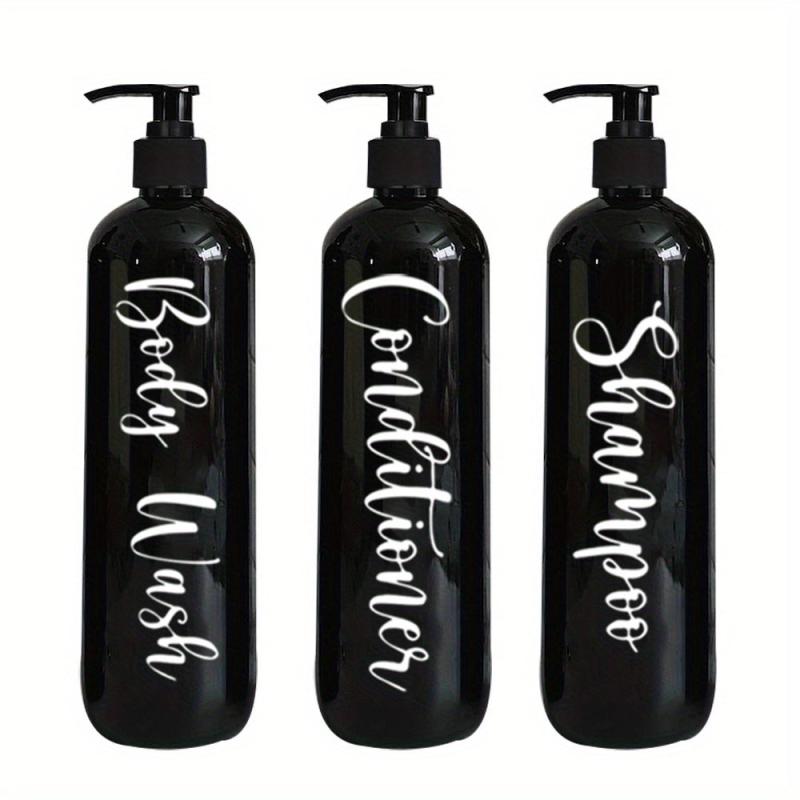 3pcs Refillable Countertop Soap Dispenser Bottle Lotion Pump Bathroom Set