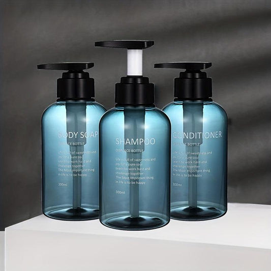 3pcs Liquid Soap Dispenser Reusable Shampoo Bottles 300ml