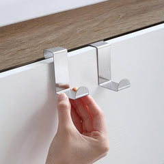 6pcs Stainless Steel Over Door Hooks for Hanging Clothes Coats Towels