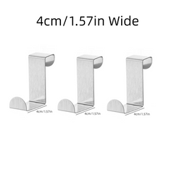 6pcs Stainless Steel Over Door Hooks for Hanging Clothes Coats Towels