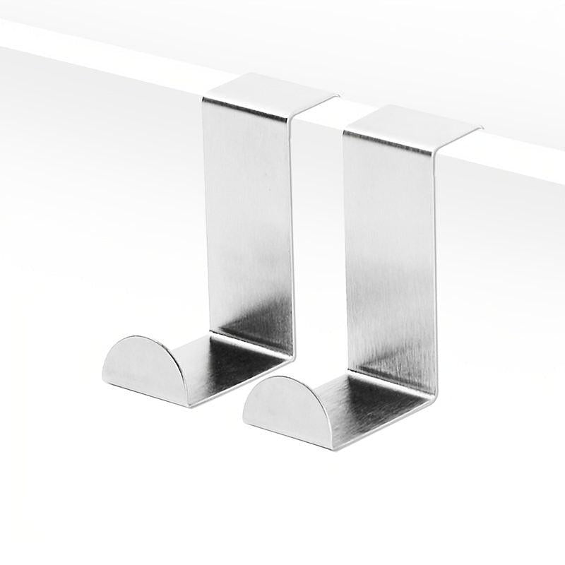 6pcs Stainless Steel Over Door Hooks for Hanging Clothes Coats Towels