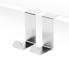 6pcs Stainless Steel Over Door Hooks for Hanging Clothes Coats Towels
