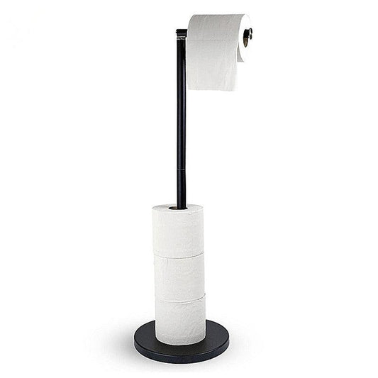 Modern Brushed Nickel Toilet Paper Holder Stand With Storage