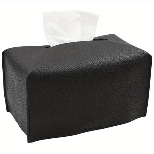 Modern Decorative PU Tissue Box Cover for Living Room Office Desk