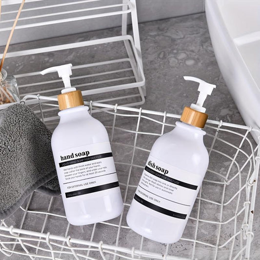 Waterproof Bathroom Labels for Dispenser Bottles - Classic Style Decal