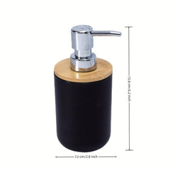 Bamboo Soap Dispenser Countertop Lotion Bottle With Pump - Refillable