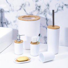 Bamboo Soap Dispenser Countertop Lotion Bottle With Pump - Refillable