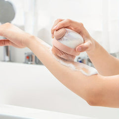 2pcs Multifunctional Bath Brush Liquid Wash Head Bathroom Shower Brush
