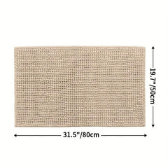 Soft Chenille Bathroom Rug Non Slip Machine Washable