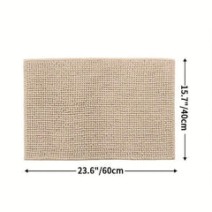 Soft Chenille Bathroom Rug Non Slip Machine Washable