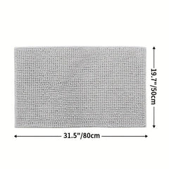 Soft Chenille Bathroom Rug Non Slip Machine Washable