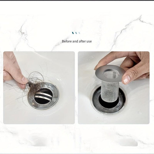 Stainless Steel Drain Filter Mesh Basket - Anti Clog Hair Catcher