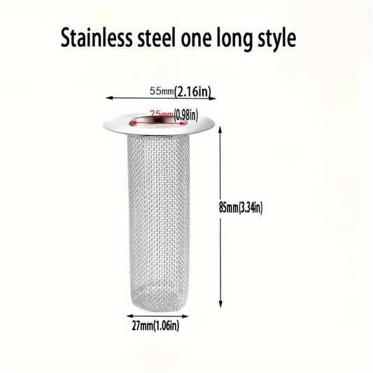 Stainless Steel Drain Filter Mesh Basket - Anti Clog Hair Catcher