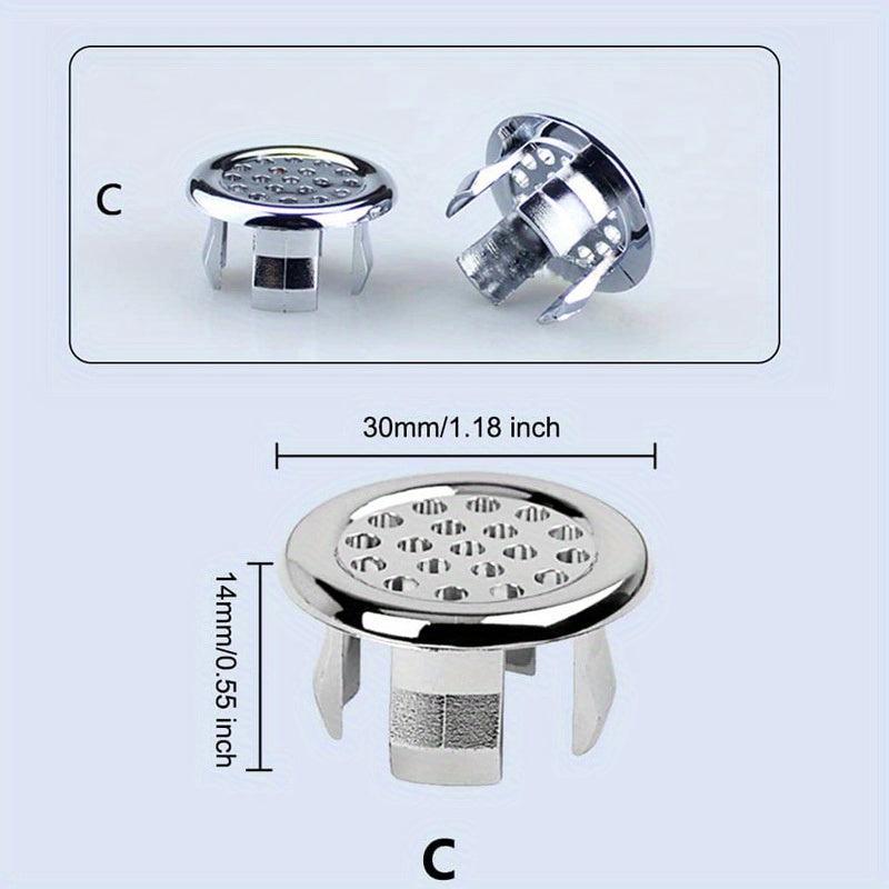 Ceramic Basin Overflow Cover Plastic Drain Protection Ring for Above Counter