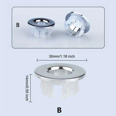 Ceramic Basin Overflow Cover Plastic Drain Protection Ring for Above Counter