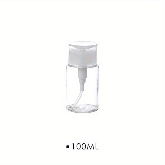 Portable Makeup Storage Bottle Press Type for Travel Transparent
