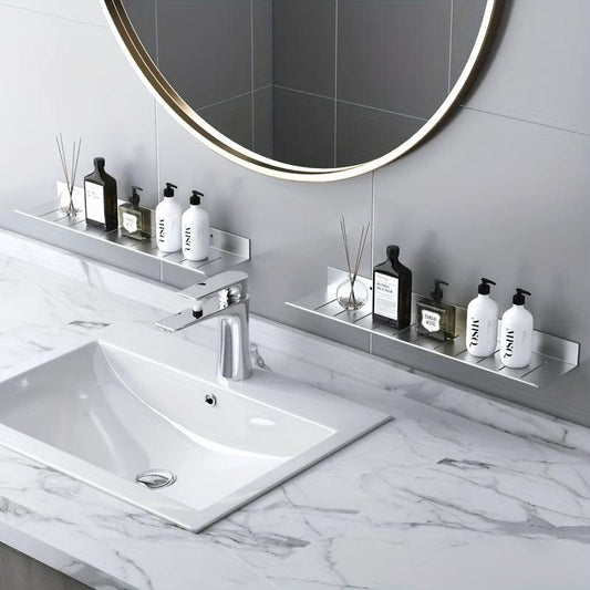 Wall Mounted Bathroom Storage Rack Hanging Shelf Stainless Steel