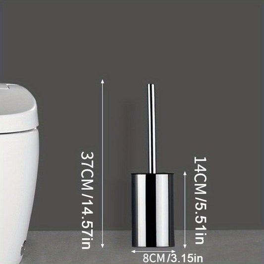 Toilet Brush Set Stainless Steel Vertical Toilet Cleaning Brush