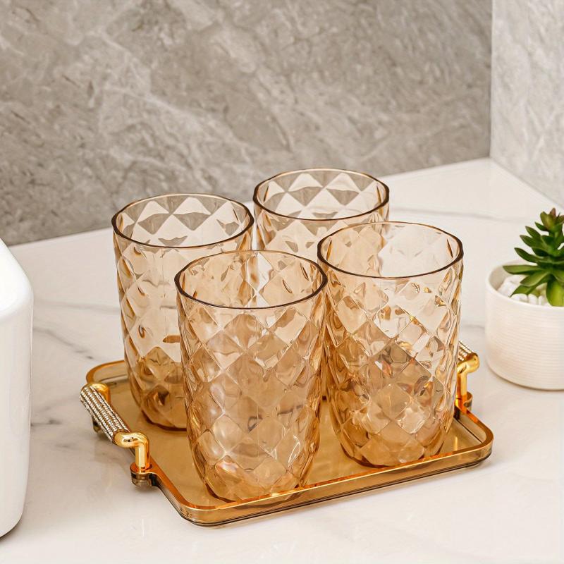 2pcs Transparent Toothbrush Cup for Home and Bathroom