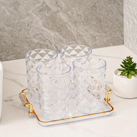 2pcs Transparent Toothbrush Cup for Home and Bathroom