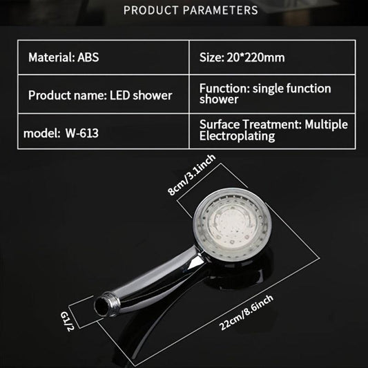 Colorful LED Shower Head Water Saving Bathroom