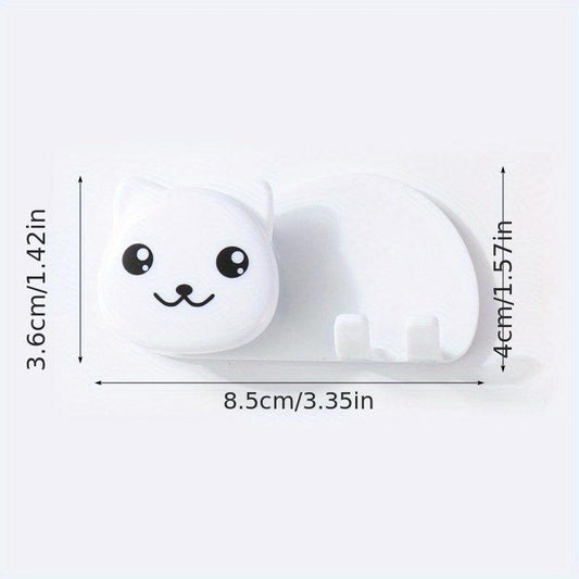 Cat Pattern Toothbrush Holder Wall Mounted Toothbrush Toothpaste Storage Rack