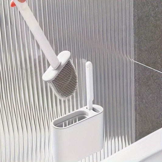 Silicone Toilet Brush with Holder Box Bathroom Cleaning Brush