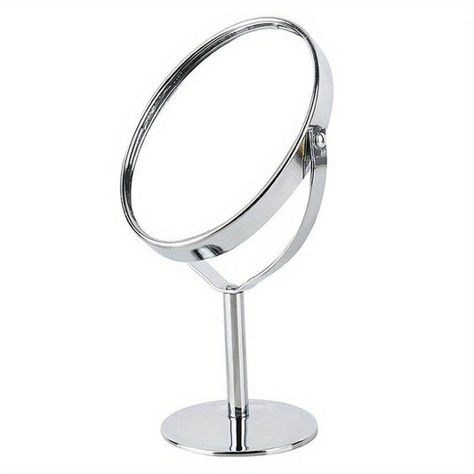 Metal Round Double-sided Vanity Mirror Rotatable 1 2 Magnifying Glass